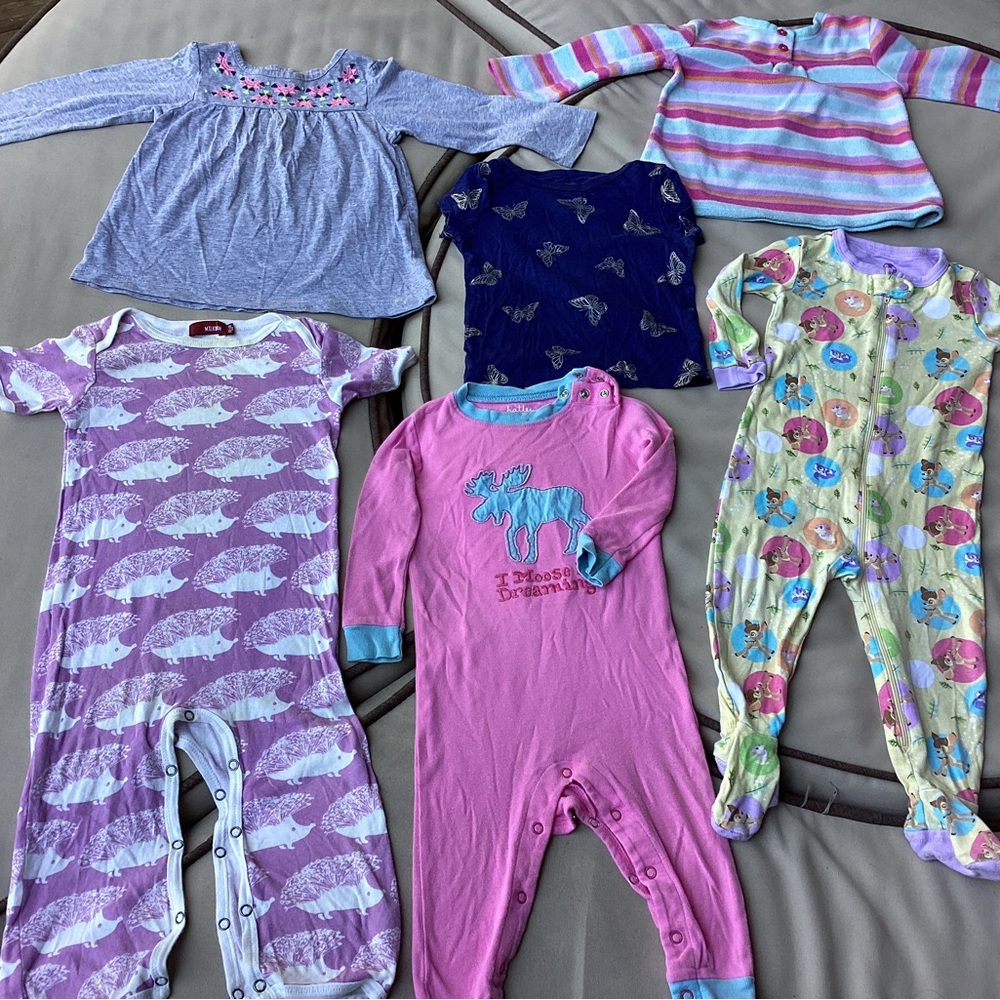 6 PS 18 months girls clothing-bodysuit/sweater/pajamas